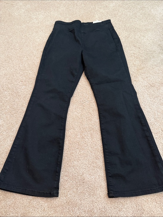 We The Free Denim - We The Free Black Flared Wide-Leg Jeans with Subtle Seam